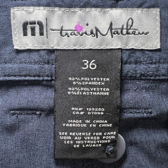 Travis Mathew Golf Shorts Size 36 Navy Blue Stretch Performance Lightweight Dad - Picture 9 of 12